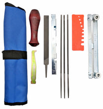 Laden Sie das Bild in den Galerie-Viewer, 10tlg Kraftfeld Feilen Schärfset 4mm für 1/4'' und 3/8" Sägekette , von oben , von Kraftfeld, Werkzeughandel Feldmann