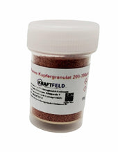 Laden Sie das Bild in den Galerie-Viewer, (23€/100g) 50g sehr feines Kupfergranulat Körnung ca 250µm Mikrometeter (0,25mm) – von oben Werkzeughandel - Feldmann