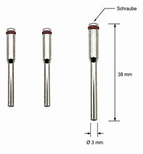 Laden Sie das Bild in den Galerie-Viewer, 2x Aufnahmedorn 3 mm Spanndorn für Trennscheiben Schleifscheiben Multitool Dorn