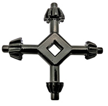 Laden Sie das Bild in den Galerie-Viewer, 4 - in - 1 Bohrfutter Zahnkranzschlüssel, von oben Universal Ø ca 13 - 17mm 38g – von Kraftfeld | Werkzeughandel - Feldmann