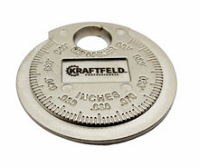 Laden Sie das Bild in den Galerie-Viewer, Zündkerzenlehre mit Messbereich 0,45 bis 2,55 mm und Zollskala. Von Kraftfeld