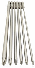 Laden Sie das Bild in den Galerie-Viewer, 6 teiliges Bit Set S2 Stahl 150mm lang , von oben, von Kraftfeld, Werkzeughandel Feldmann