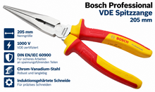 Laden Sie das Bild in den Galerie-Viewer, Bosch Professional VDE Spitzzange 200 mm 1000 V IEC 60900 Elektriker Profi Zange