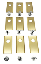 Laden Sie das Bild in den Galerie-Viewer, 9x Messer aus Titan für Parkside PMRA PMRDA 20 - li A1 Mähroboter Rasenmäher incl je 9 Schrauben mit M5 und M4 Gewinde , alle – von Kraftfeld | Werkzeughandel - Feldmann