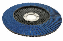 Laden Sie das Bild in den Galerie-Viewer, 2x Fächerscheibe 125 mm Korn 40–120 Zirkonkorund konisch für Winkelschleifer 22,23