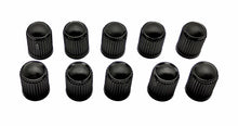 Laden Sie das Bild in den Galerie-Viewer, Set aus 10 schwarzen Gummi-Ventilkappen mit roter Dichtung für Schrader-Autoventile