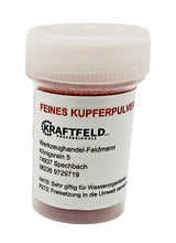 Laden Sie das Bild in den Galerie-Viewer, (23€/100g) 50g sehr feines Kupfergranulat Körnung ca 250µm Mikrometeter (0,25mm) – von vorne