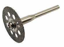 Laden Sie das Bild in den Galerie-Viewer, Mini Diamant Trennscheibe 22 mm auf Aufspanndorn montiert . von Kraftfeld | Werkzeughandel - Feldmann