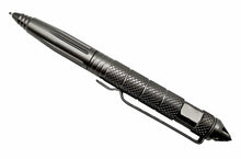 Laden Sie das Bild in den Galerie-Viewer, Taktischer Kugelschreiber aus Aluminium mit geriffelter Grifffläche und Metallclip – Kraftfeld von Werkzeughandel Feldmann
