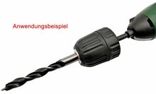 Laden Sie das Bild in den Galerie-Viewer, Bohrer Adapter Bit Bohrfutter 0,8 - 10mm schlüssellos 1/4'', angewendet – von Kraftfeld | Werkzeughandel - Feldmann