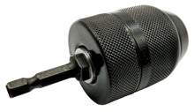 Laden Sie das Bild in den Galerie-Viewer, Bohrer Adapter Bit Bohrfutter 0,8 - 10mm schlüssellos 1/4'' , von hinten – von Kraftfeld | Werkzeughandel - Feldmann