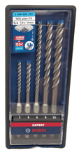 Laden Sie das Bild in den Galerie-Viewer, Bosch blau Hammerbohrer EXPERT SDS plus - 7x Set 5 Kreuzschneide Beton Stein Bohrer 5, 2x6, 8, 10mm SDS - PLUS – von Bosch | Werkzeughandel - Feldmann