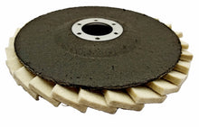 Laden Sie das Bild in den Galerie-Viewer, Rückseite Filz Lamellenscheibe 125 mm Polierscheibe Metall Edelstahl von Kraftfeld