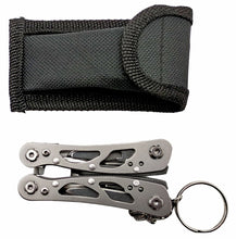 Laden Sie das Bild in den Galerie-Viewer, Edelstahl Multi Tool Zange, Messer, mit Tasche Flaschennöffner, Schraubendreher Kreuz und Schlitz, Säge, Feile etc, von Kraftfeld | Werkzeughandel - Feldmann