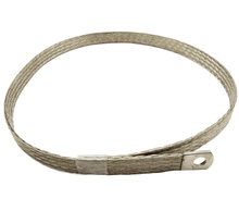 Laden Sie das Bild in den Galerie-Viewer, flaches Kupfer Masseband verzinnt Querschnitt Ø16mm², Länge 700mm , von vorne von Kraftfeld | Werkzeughandel - Feldmann