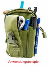 Laden Sie das Bild in den Galerie-Viewer, Gürtel Werkzeug Tasche wasserdichtes Nylon 600D, taktische Einsatztasche angewendet seitelich– von Kraftfeld | Werkzeughandel - Feldmann