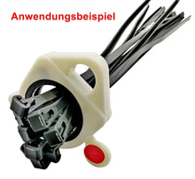 Laden Sie das Bild in den Galerie-Viewer, Kabelbinder Halter / Spender 85 x 90 mm, angewendet mit Beispiel 24g, Elektriker, PV Monteure, Techniker – von Kraftfeld | Werkzeughandel - Feldmann