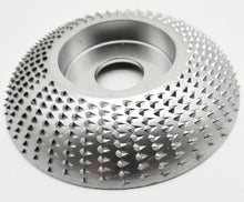 Laden Sie das Bild in den Galerie-Viewer, Ø 100 - 125mm Holz Schleifteller Schnitz Scheibe Huf Raspel für Winkelschleifer Flex mit Standard Aufnahme 22,23mm – von Kraftfeld | Werkzeughandel - Feldmann