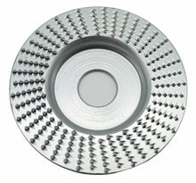 Laden Sie das Bild in den Galerie-Viewer, Ø 100 - 125mm Holz Schleifteller Schnitz Scheibe Huf Raspel für Winkelschleifer Flex mit Standard Aufnahme 22,23mm – von Kraftfeld | Werkzeughandel - Feldmann