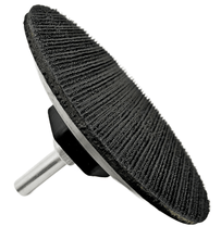 Laden Sie das Bild in den Galerie-Viewer, Ø 100 mm Klettschleifteller + M14 Spanndorn für Winkelschleifer & Bohrmaschine , seitlich – von Kraftfeld | Werkzeughandel - Feldmann