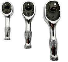 Laden Sie das Bild in den Galerie-Viewer, robuste Kraftfeld Mini Ratsche Knarre Umschaltknarre aus CRV 1/4 " Zoll mit Umschalter + Entriegelungsknopf für die Stecknuss – von Kraftfeld | Werkzeughandel - Feldmann