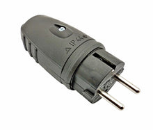 Laden Sie das Bild in den Galerie-Viewer, robuster Gummistecker Vollgummi Schuko, seitlich IP44, 230V, 16A, bis 2,5mm² Außenbereich – von AS Schwabe | Werkzeughandel - Feldmann