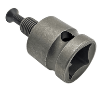 Laden Sie das Bild in den Galerie-Viewer, Schlagschrauber Ratsche Adapter 1/2 " Zoll auf 3/8" (ca 9,2mm) x 24 UNF Gewinde, seitlich – von Kraftfeld | Werkzeughandel - Feldmann