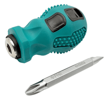 Laden Sie das Bild in den Galerie-Viewer, Schraubendreher 60mm kurz Bithalter Aufnahme Halter Bits Sechskant HEX + 1 Bit, von vorne – von Werkzeughandel - Feldmann | Werkzeughandel - Feldmann