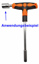 Laden Sie das Bild in den Galerie-Viewer, Schraubendreher T Griff / Kraftgriff Bithalter Bit Aufnahme Halter Sechskant HEX magnetisch 6,35mm Schaft (=HEX 1/4")