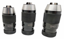 Laden Sie das Bild in den Galerie-Viewer, schweres robustes Präzisions Bohrfutter mit Kegeldornaufnahme B von vorne –Kraftfeld - Werkzeughandel Feldmann