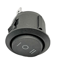 Laden Sie das Bild in den Galerie-Viewer, Wechselschalter KCD AN1 AUS AN2, Snap in Ø ca 20mm, 3 polig, von vorne , von Kraftfeld | Werkzeughandel - Feldmann