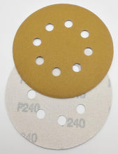 Laden Sie das Bild in den Galerie-Viewer, 125 mm Kraftfeld Klett Schleifscheiben Korn 80,120,240 Schleifpapier Exzenterschleifer Pad – von Kraftfeld | Werkzeughandel - Feldmann