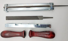 Laden Sie das Bild in den Galerie-Viewer, 6tlg Feilen Schärfset 5,5mm, von vorne, von Kraftfeld, von Kraftfeld | Werkzeughandel - Feldmann