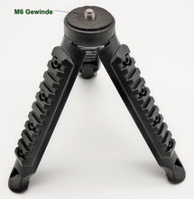 Laden Sie das Bild in den Galerie-Viewer, Mini Tisch Stativ M6 (ca6mm) Gewinde Dreibein , Detail– Kraftfeld - Werkzeughandel Feldmann