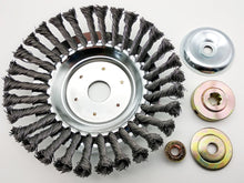 Laden Sie das Bild in den Galerie-Viewer, Unkrautbürste Ø150 / 180 mm Metallbürste gezopft Freischneider Motorsense Rost Bürste – von Kraftfeld | Werkzeughandel - Feldmann