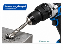 Laden Sie das Bild in den Galerie-Viewer, 6-tlg HSS Kombi Gewindebohrer M3-10 Bohrer Gewindeschneider 1/4" Bit Antrieb HEX