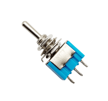 Laden Sie das Bild in den Galerie-Viewer, 2 Wege Kippschalter AN1 AN2, Einbauöffnung Ø ca 5,7mm, 3 Pin, 250 V 3A, 125V 6A, seitlich  von Kraftfeld | Werkzeughandel - Feldmann
