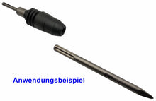 Laden Sie das Bild in den Galerie-Viewer, SDS Adapter mit Meißel  Anwendungsbeispiel 