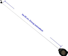 Laden Sie das Bild in den Galerie-Viewer, Leichter Karabiner Schlüsselanhänger in Schwarz oder Olivgrün 65cm ausziehbar mit Federeinzug für Schlüssel, Skipass ,ID-Karte, Werkzeug etc

