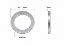Laden Sie das Bild in den Galerie-Viewer, Reduzierring 22,23 mm auf 16mm Zentrierring Adapter für Winkelschleifer Scheiben