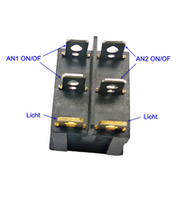 Laden Sie das Bild in den Galerie-Viewer, Doppelschalter KCD8-21 AN1 AN2 AUS Licht rot grün beleuchtet 6 polig Schalter 230 V, 15 A Wippschalter Auto, Elektronik, Modellbau, Hobby
