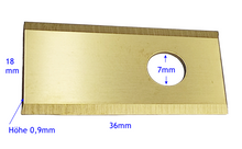 Laden Sie das Bild in den Galerie-Viewer, 9x Messer aus Titan für Parkside PMRA PMRDA 20-li A1 Mähroboter Rasenmäher
