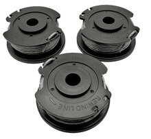 Laden Sie das Bild in den Galerie-Viewer, 3x Ø55mm Trimmerkopf mit 1 Nylon Faden Ø1,7mm für Bosch EasyGrassCut 23/26/18/18 - 230/18 - 260/18 - 26 ersetzt F016800569 – von Kraftfeld | Werkzeughandel - Feldmann
