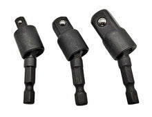 Laden Sie das Bild in den Galerie-Viewer, 3x Stecknuss Adapter Set mit 360° von vorne – von Kraftfeld | Werkzeughandel - Feldmann
