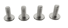 Laden Sie das Bild in den Galerie-Viewer, 4 x Edelstahl V2A Schrauben M4 x 10mm Gesamtlänge mit Kreuz von unten  – von Werkzeughandel - Feldmann 
