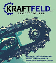 Laden Sie das Bild in den Galerie-Viewer, 40cm 16&quot; Profi SET Schwert Schiene 3/8&quot;,1,3mm,57TG + 2 x Sägekette f. Kettensäge – von Kraftfeld | Werkzeughandel - Feldmann
