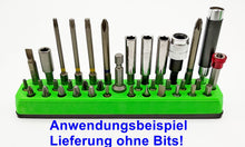 Laden Sie das Bild in den Galerie-Viewer, Magnetischer Bit-Halter 36+1 mit eingesetzten Bits als Anwendungsbeispiel – Kraftfeld von Werkzeughandel Feldmann