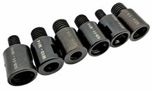 Laden Sie das Bild in den Galerie-Viewer, Gewindeadapter M10 M14 5/8-11 UNC Stahl schwarz Übersicht Adapter Innen Außengewinde - von Kraftfeld