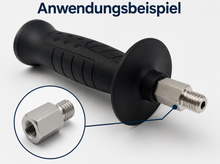 Laden Sie das Bild in den Galerie-Viewer, Reduzieradapter M10x1,5 AG auf M8x1,25 IG für Winkelschleifer Zusatzgriff Flex