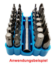 Laden Sie das Bild in den Galerie-Viewer, 2x 32 Loch Organizer + 1x 60mm Magnet Bithalter, Sortimentbox Sechskant 1/4HEX
